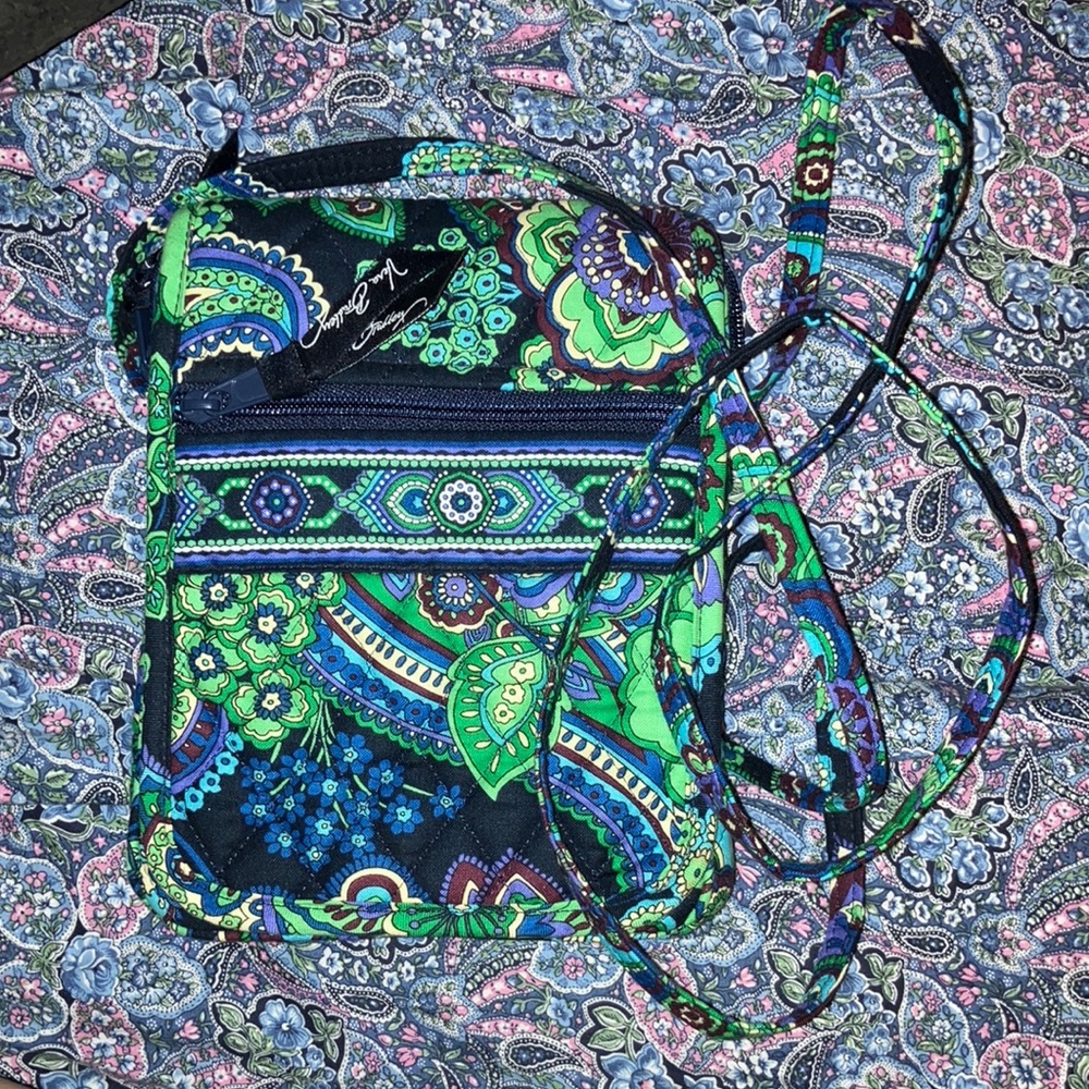 Vera Bradley green and blue crossbody NEW